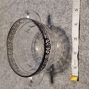 Vintage silver overlay sugar bowl